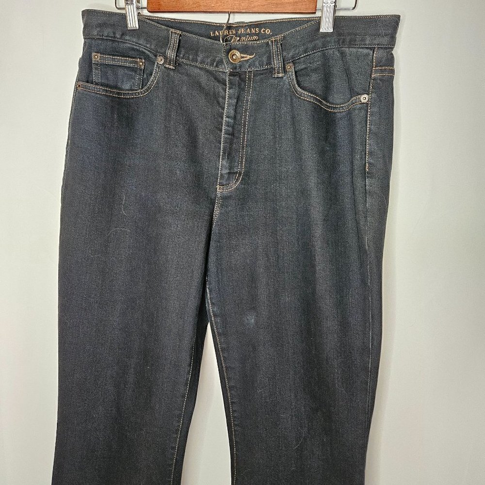 Lauren Jeans Co. LRL Leather Tag Premium Blue Mom Jeans Size 12, Waist 35" - Picture 4 of 11